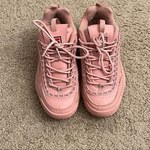 Pink fila disrupters